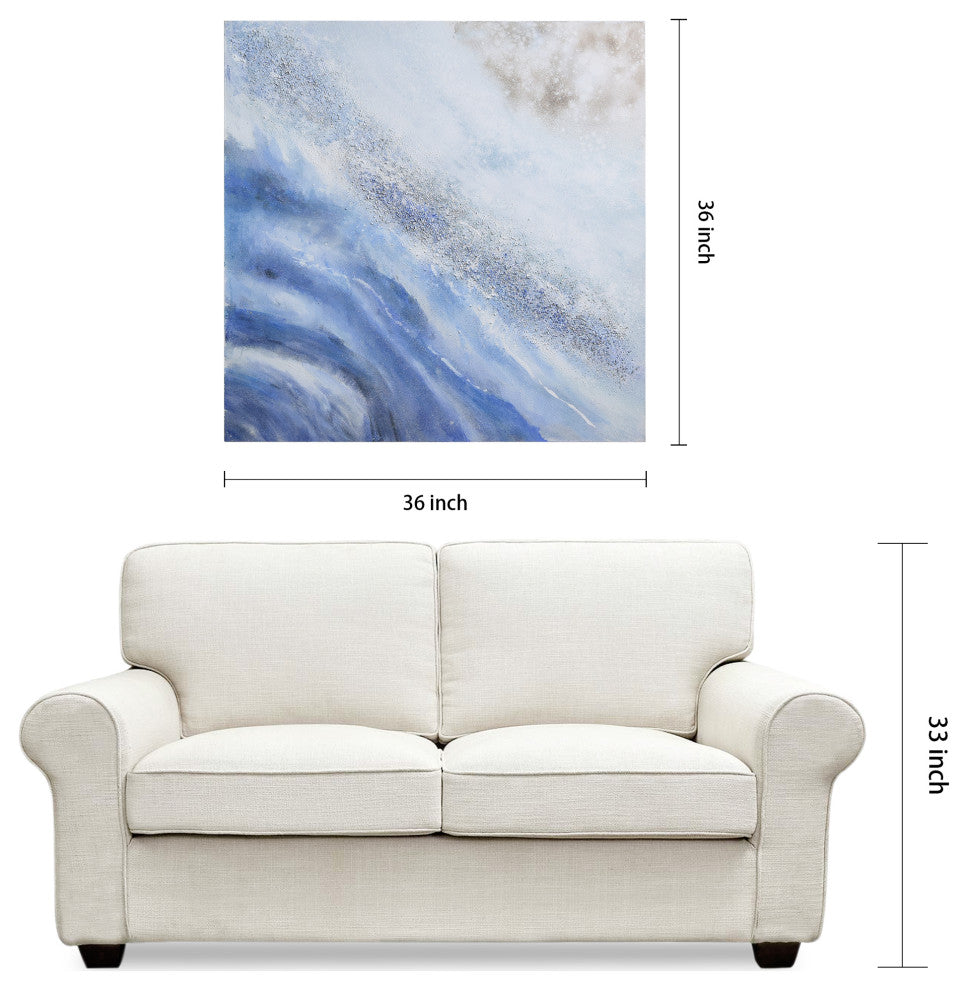 Ocean Elixer Textured Metallic Hand Painted Wall Art by Martin Edwards