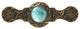 Victorian Jewel Pull 24K Gold Finish/Green Aventurine