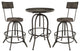 Modern Black Gather 3 Piece Dining Set