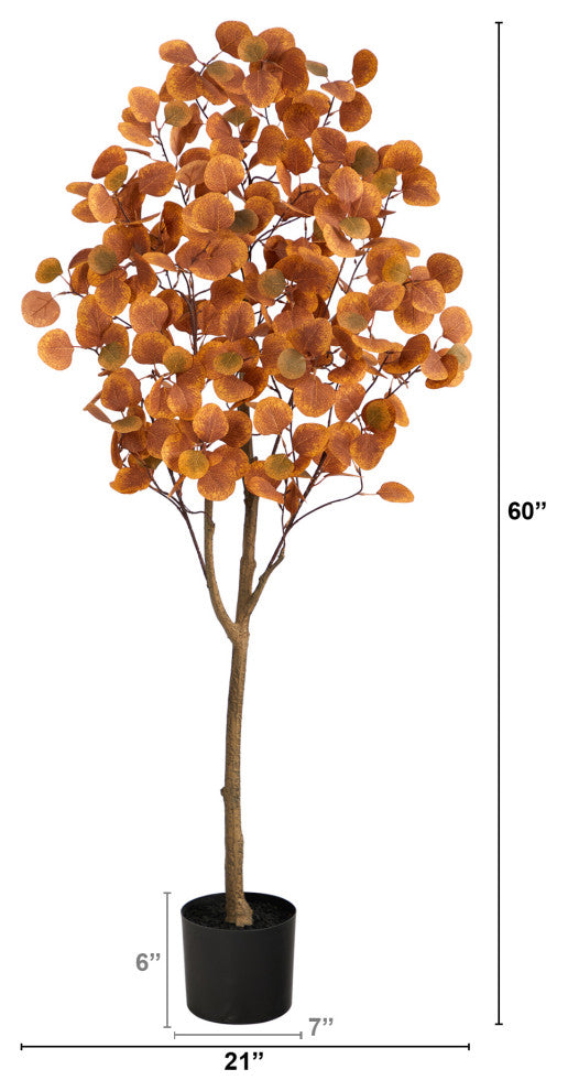 5' Autumn Eucalyptus Artificial Tree
