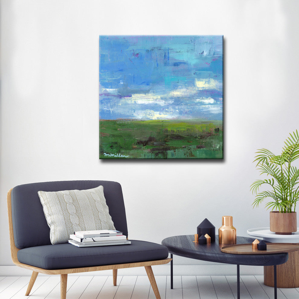 Green Pastures' Ready2HangArt Canvas by Leslie Owens, 12"x12"