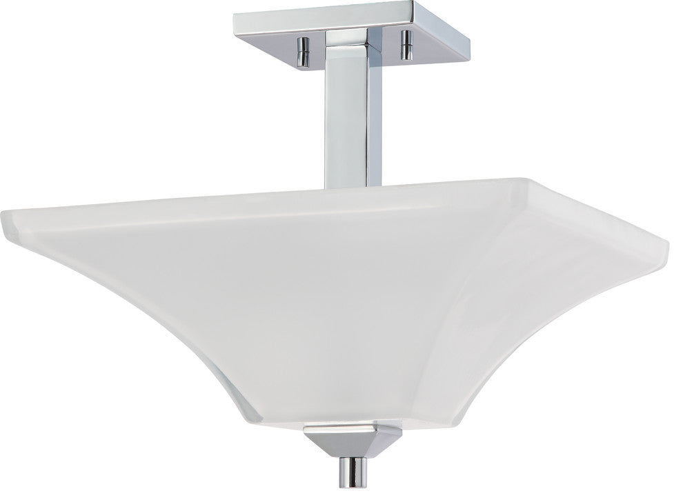 Nuvo 2-Light Parker Collection Semi-Flush Mount Lighting Fixture