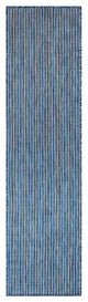 Carmel Texture Stripe Indoor/Outdoor Rug, Navy, 1'11"x4'11" Runner