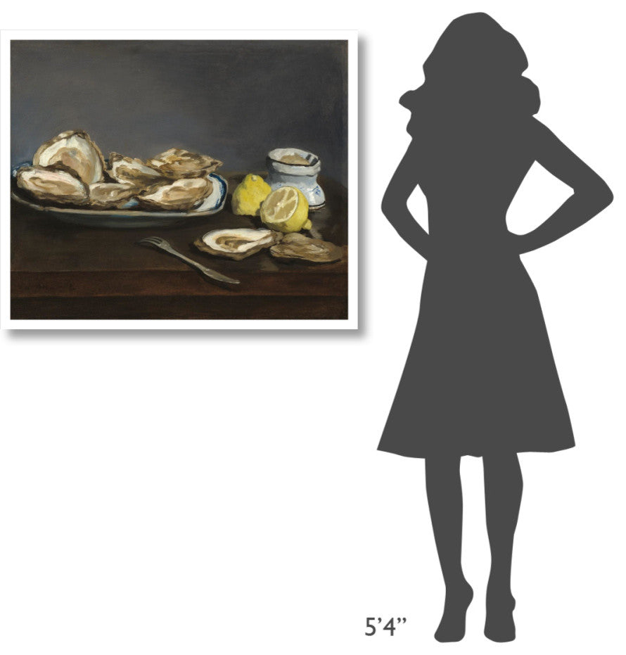 "Oysters" Digital Paper Print by Edouard Manet, 38"x32"