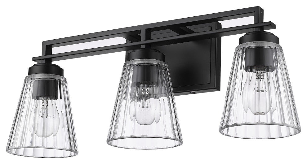Z-LITE 3-Light Vanity, Matte Black