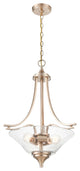 Natalie Collection 3 Light 19 in. Modern Gold Pendant