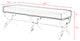 Enzo Faux Fur Acrylic X-Leg Bench, Gray