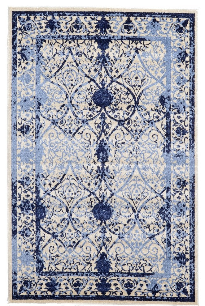 Unique Loom Beige La Jolla Traditional 3' 3 x 3' 3 Round Rug