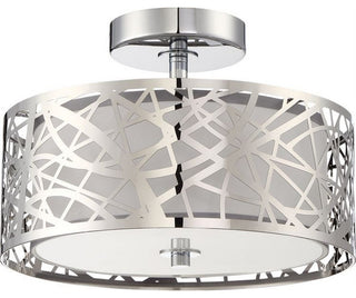 Abode 2-Light Semi-Flush Mount, Polished Chrome