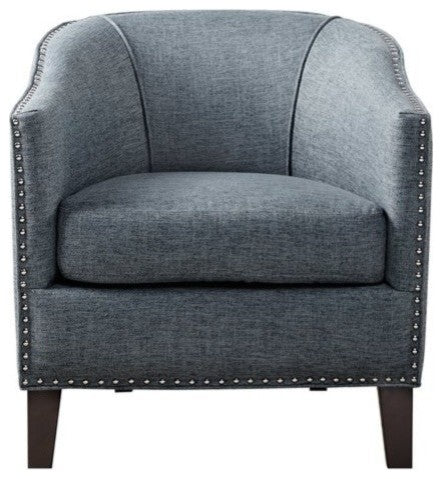 Madison Park Fremont Barrel Arm Chair, Blue, Slate Blue
