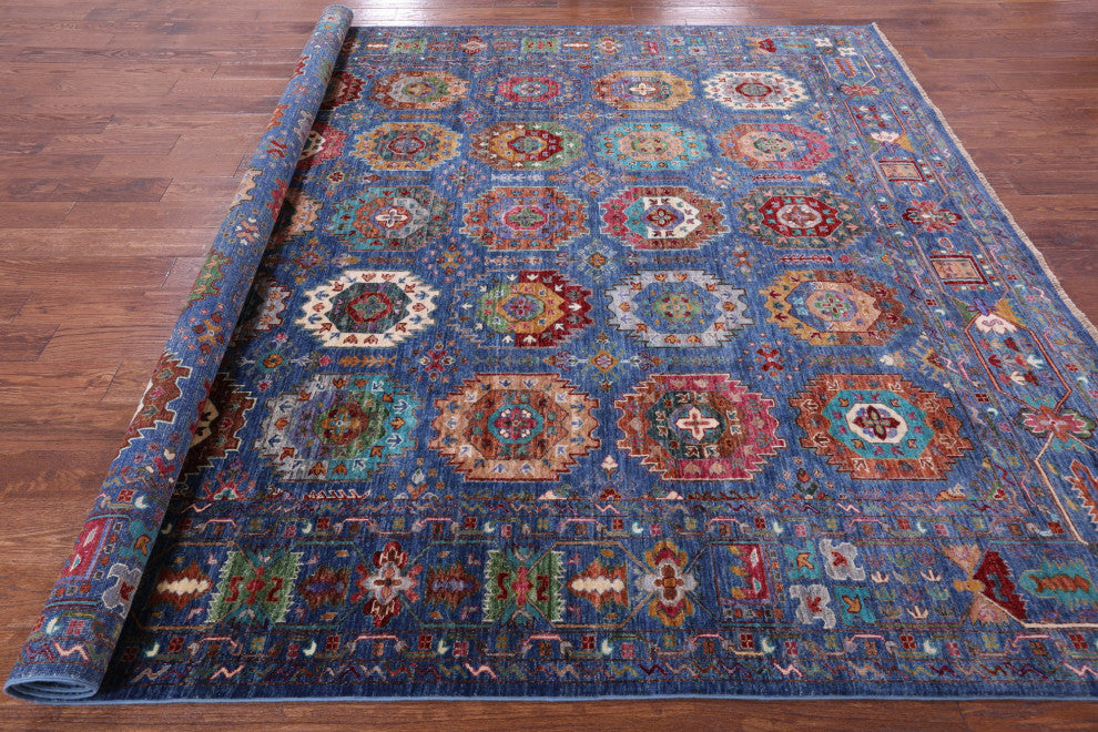8' 6" X 10' 0" Fine Turkmen Hand-Knotted Rug - Q12526