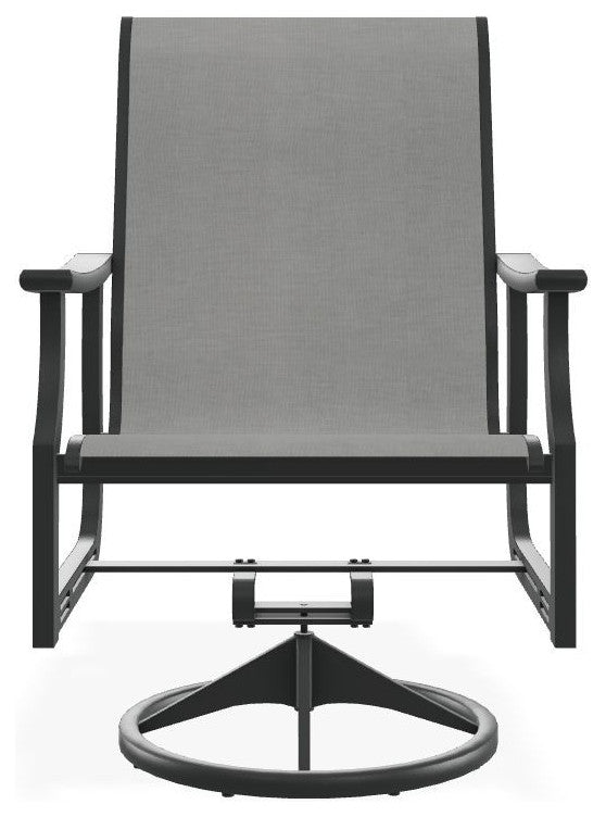 St. Catherine Sling Outdoor Swivel Rocker, Alloy/Graphite