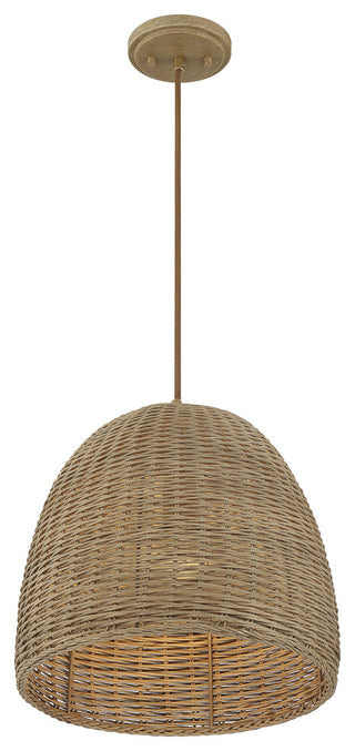 1-Light Pendant, Natural Wicker
