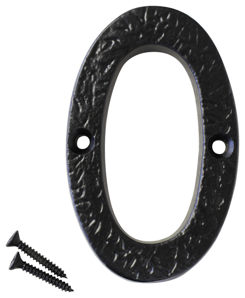 RCH Hardware Iron Rustic Country House Number, 3-Inch, Various Finishes, Black,