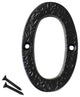 RCH Hardware Iron Rustic Country House Number, 3-Inch, Various Finishes, Black,