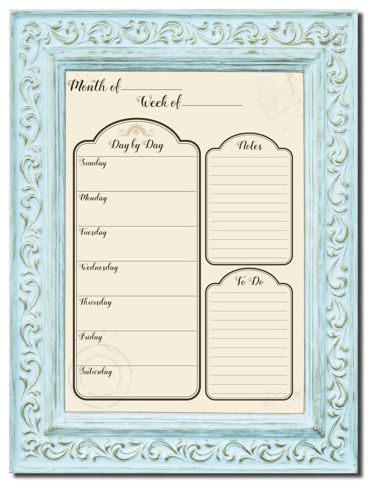 R2H Methods ''Socialite'' Dry Erase Weekly Calendar on ArtPlexi, 30"x20"