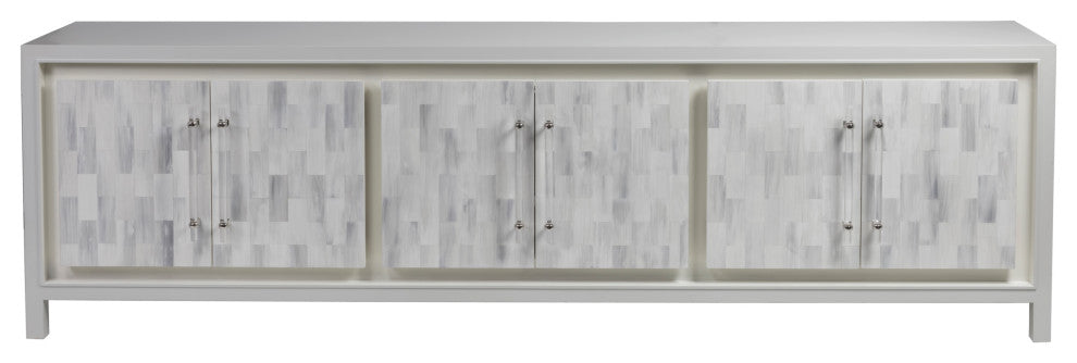 Elation White Long Media Console