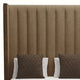 Nativa Interiors Irenne Vertical Channel Bed, Brown, King, High 87"