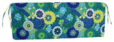 51"X19" Patterned Outdoor Spun Polyester Loveseat Cushion, Luxury Azure