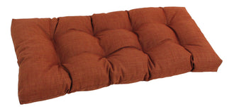 42"X19" Squared Solid Spun Polyester Tufted Loveseat Cushion, Cinnamon