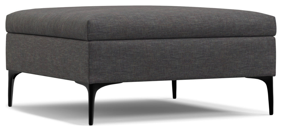 Rebecca Coffee Table Storage Ottoman With Lift Up Lid, Slate Grey