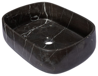 Eden Bath EB_S058NM-H Rounded Rectangular Vessel Sink in Nero Marquino Marble