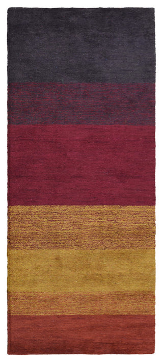 HAND KNOTTED LOOM SILK AREA RUGS-2'8''x10',Runner,Multicolor,Contemporary