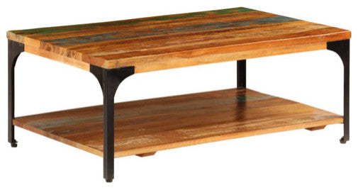 vidaXL Coffee Table End Table with Storage Side Table Solid Reclaimed Wood