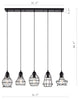 Thoas 5-Light Black Cluster Pendant
