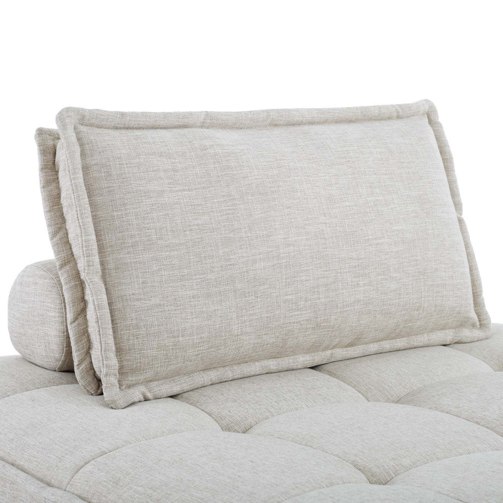 Saunter Tufted Fabric Fabric 4-Piece Sectional Sofa Beige -5208