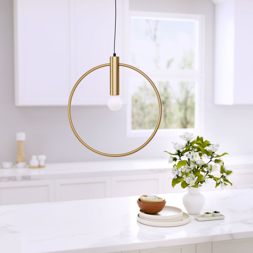Pendant Ceiling Light Fixture, Steel Metal, Brass, Gold, Kitchen LoungeLobby
