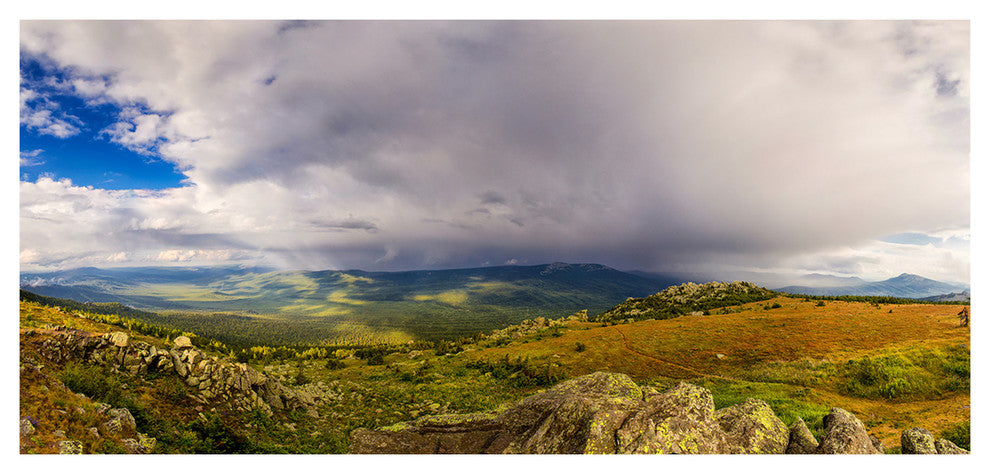 Stormy Sky with Clouds Panorama, Large landscape Canvas Art Print, 60"x28"