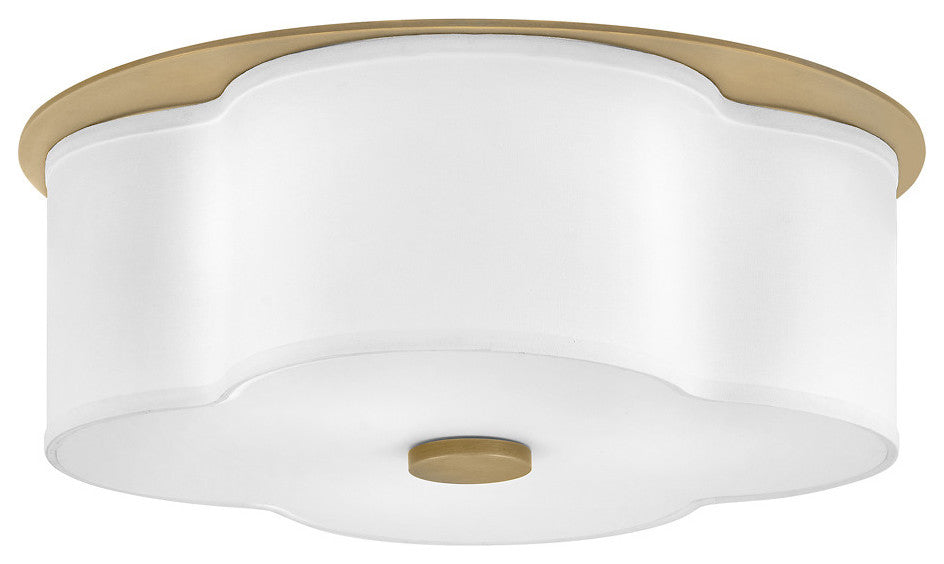 Hinkley Delaney Medium Flush Mount, Heritage Brass
