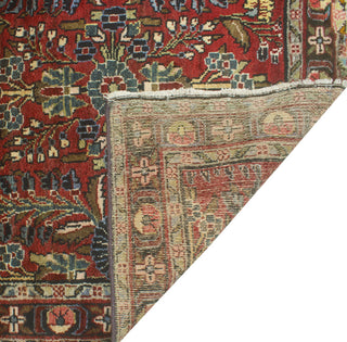 Fine Vintage Distressed Tursingul Red/Charcoal Runner, 3'5 x 9'9