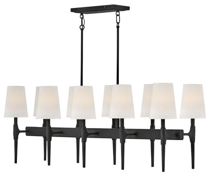 Hinkley Lighting 4469 10 Light 48"W Linear Chandelier - Black