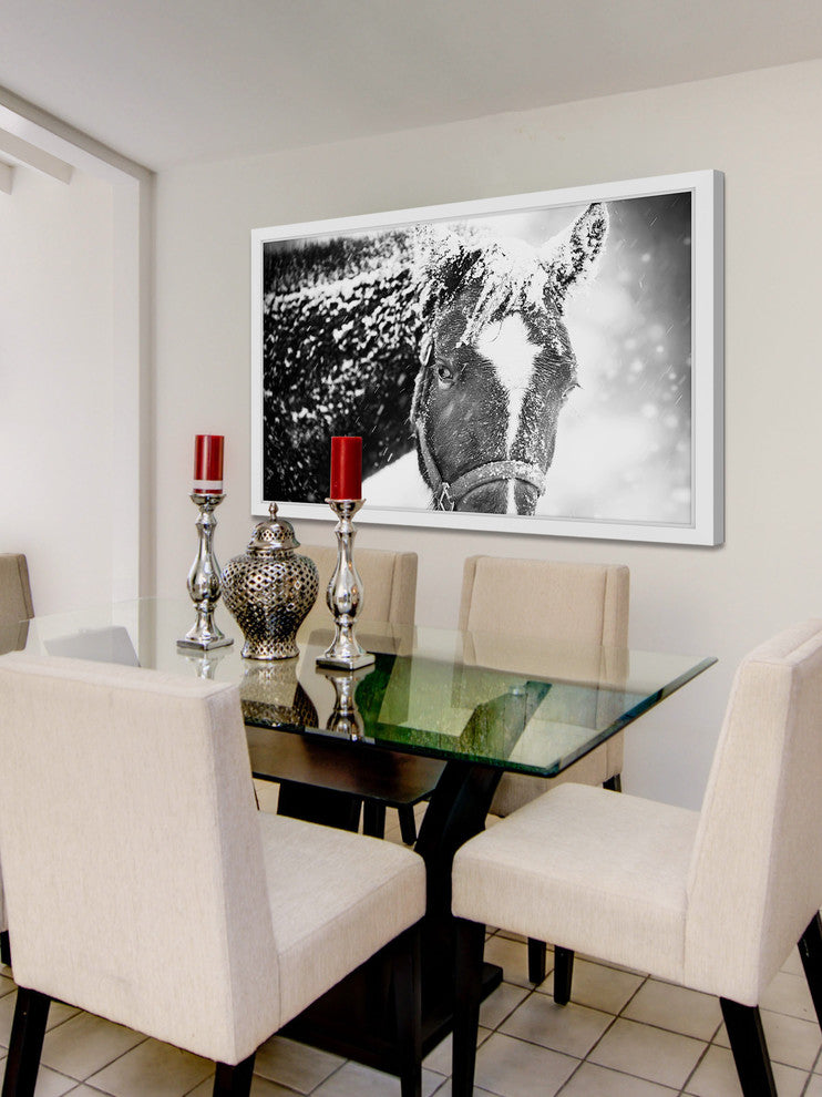 Marmont Hill, "White Horse Mask" Framed Painting Print, 36x24