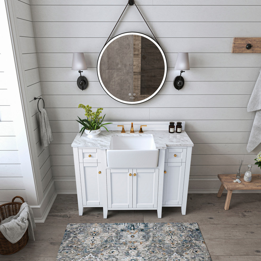 Adeline Vanity Set, White, 48", Single Sink