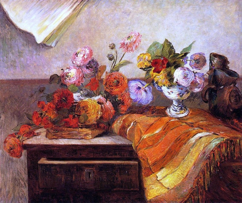 Paul Gauguin Pots and Bouquets, 20"x25" Wall Decal Print