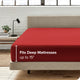 Bare Home Microfiber Fitted Sheet Deep Pocket, Red, Twin Xl