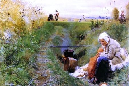 Anders Zorn Our Daily Bread, 18"x27" Wall Decal Print
