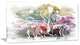 Bunch of Abstract Textured Flowers, Extra Large Floral Wall Art, 32"x16"