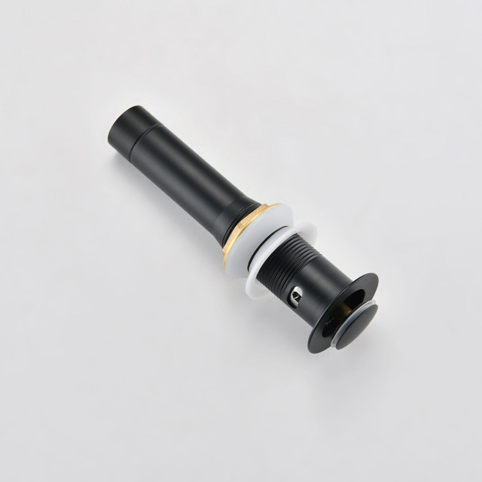Single Hole Bathroom Faucet With Drain Assembly, Matte Black