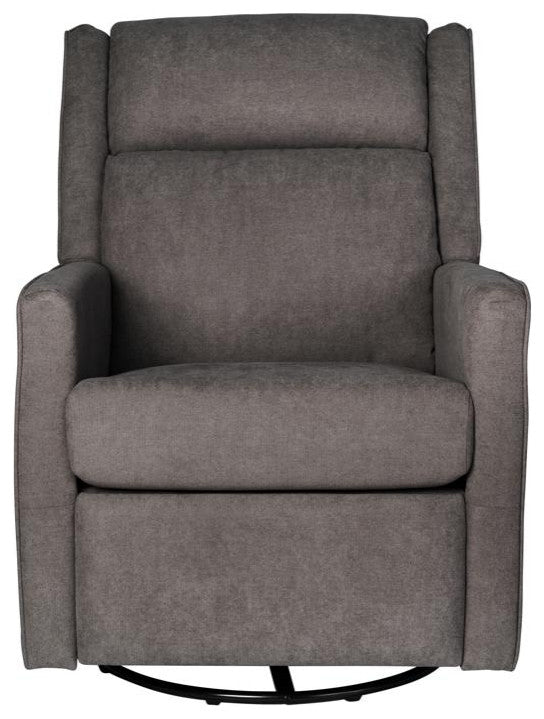 Cash Swivel Glider Rocker Recliner Chair, Dark Gray