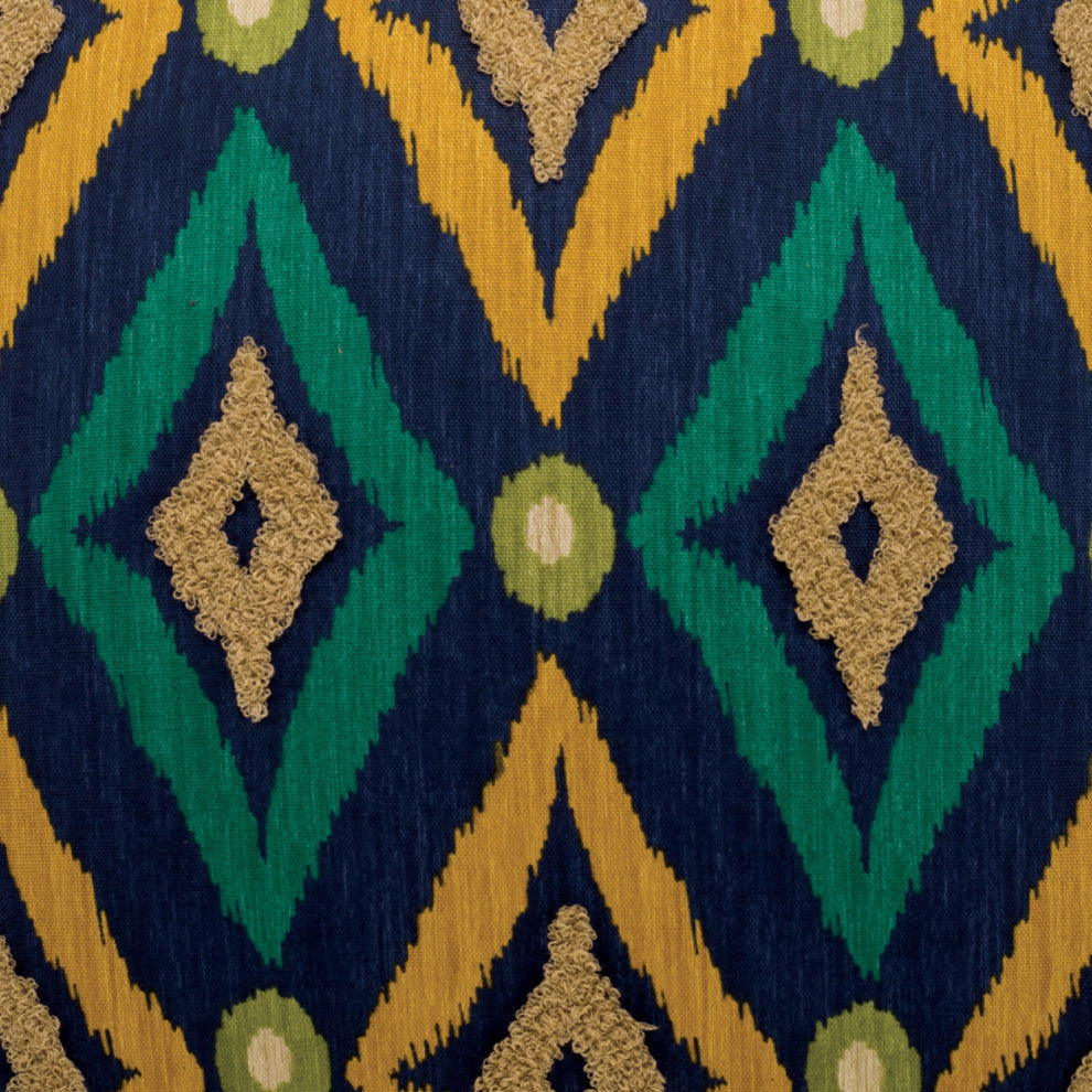 Modern Ikat Pillow - Navy