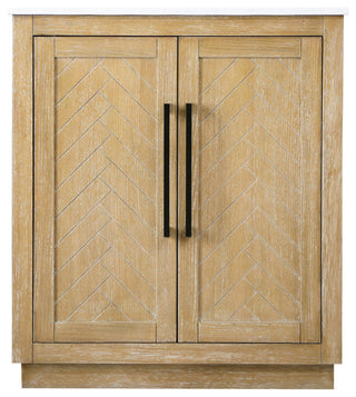 Home Living 30" Single Bathroom Vanity, Linen Oak