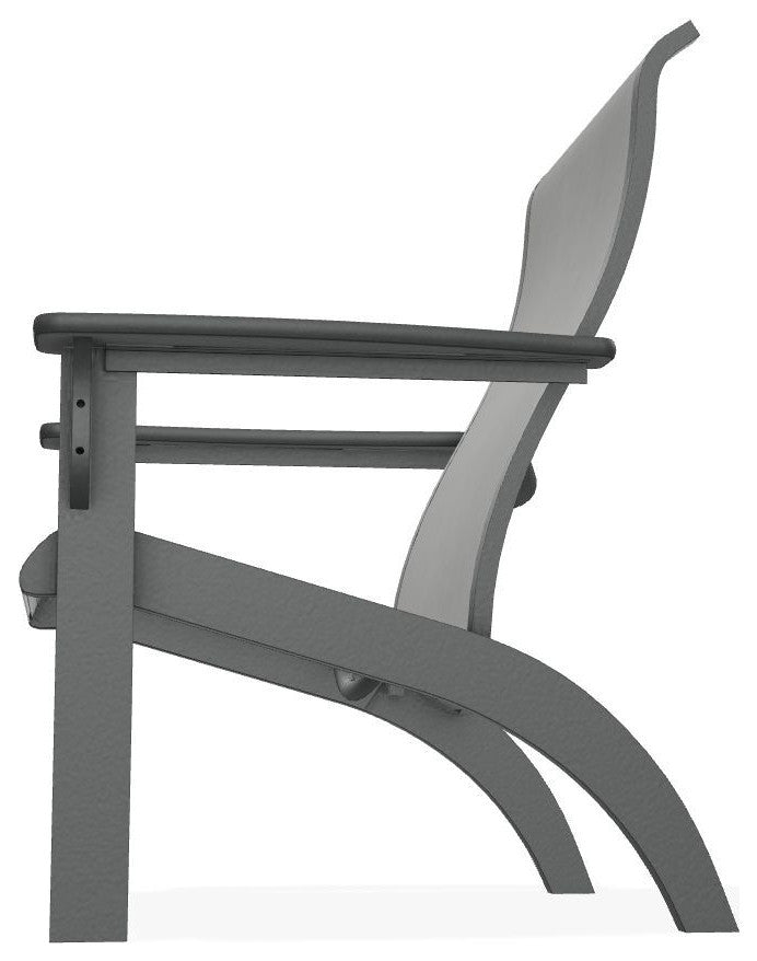 Adirondack Sling Outdoor Adirondack Armchair, Alloy/Graphite