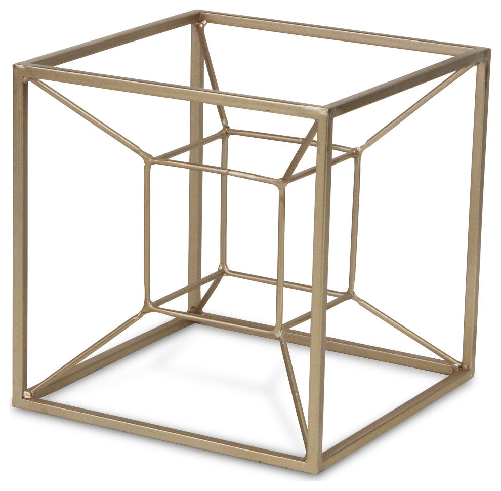 Metal Tesseract Shaped Table Decor