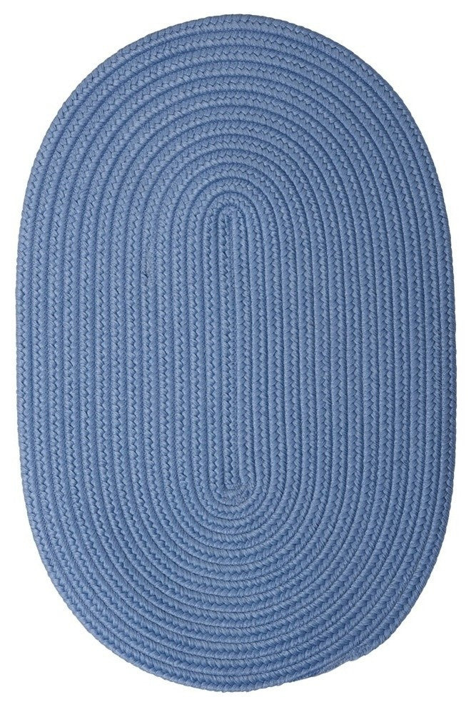 Colonial Mills Boca Raton BR55 Blue Ice Indoor/Outdoor Area Rug, Oval 12'x15'