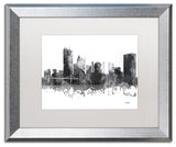 Watson 'Toledo Ohio Skyline BG-1' Art, Silver Frame, 16"x20", White Matte