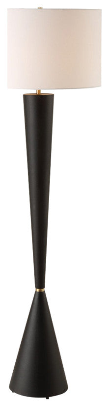 Uttermost Layla Black Tapered Floor Lamp